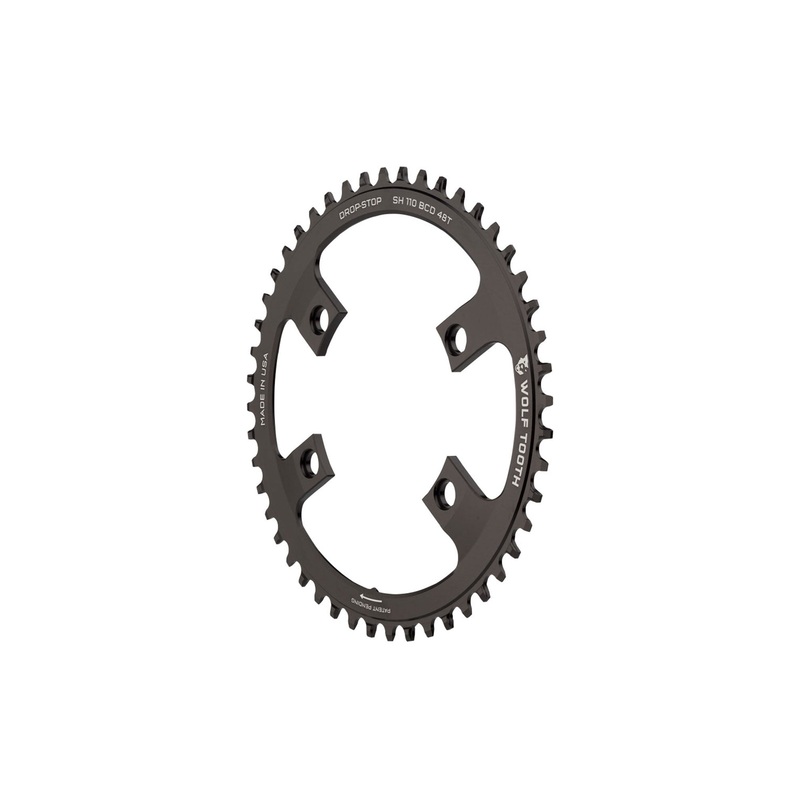 Wolf Tooth Shimano 110mm Asymetric 1X Chainring 48t Black