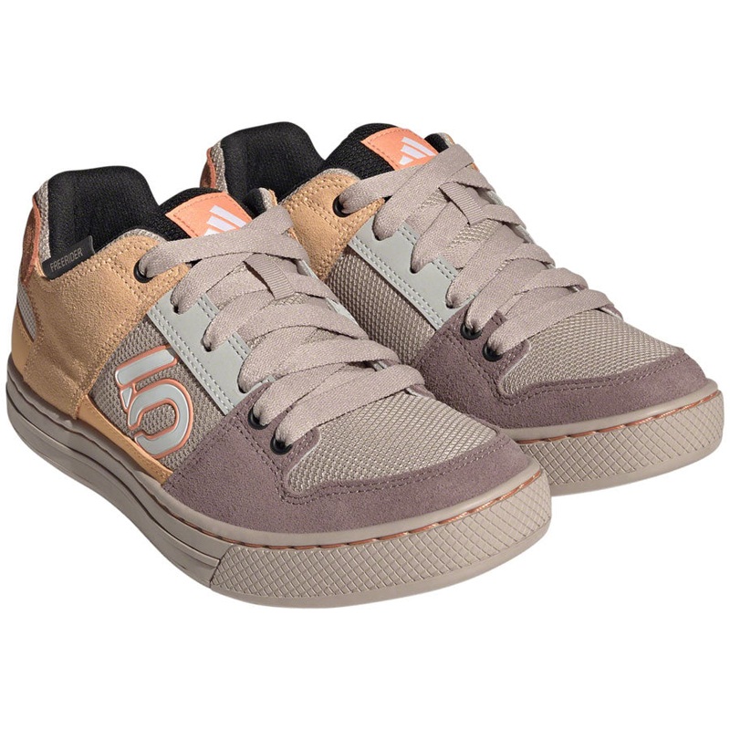 Five Ten Freerider Flat Shoes – Womens Wonder Taupe/Ftwr White/Acid Orange 8.5