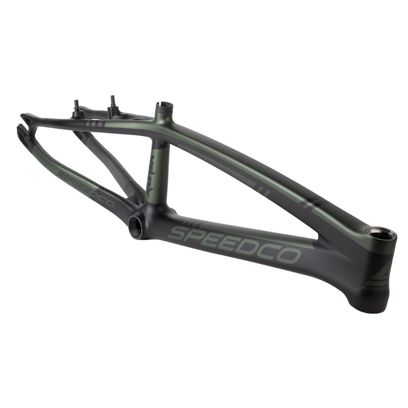 Speedco Velox V3 Carbon BMX Race Frame-Matte Green Expert (19.25″TT)