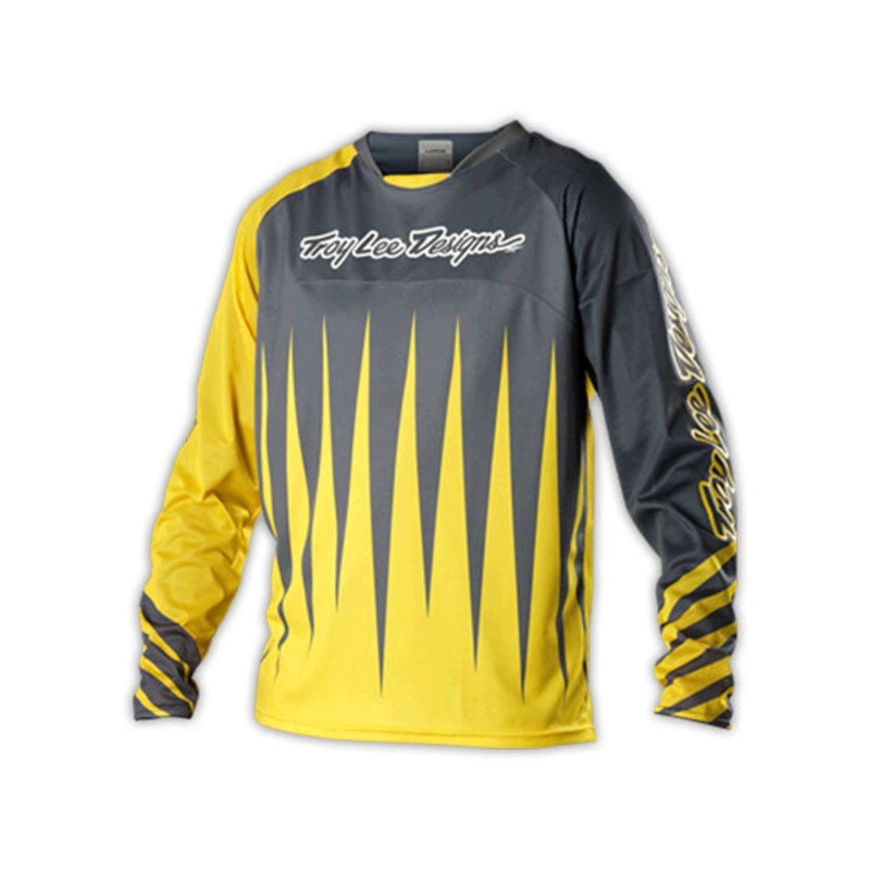 Troy Lee 2014 Sprint BMX Race Jersey-Joker Yellow/Gray Adult Small