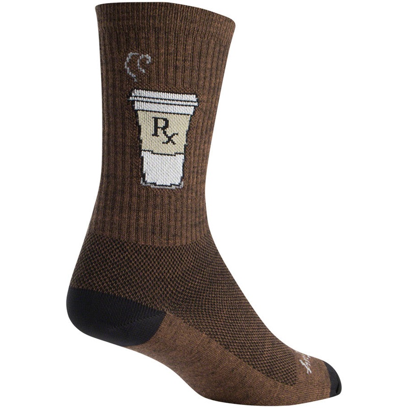 SockGuy Wool Addict Socks – 6inch Brown Small/Medium