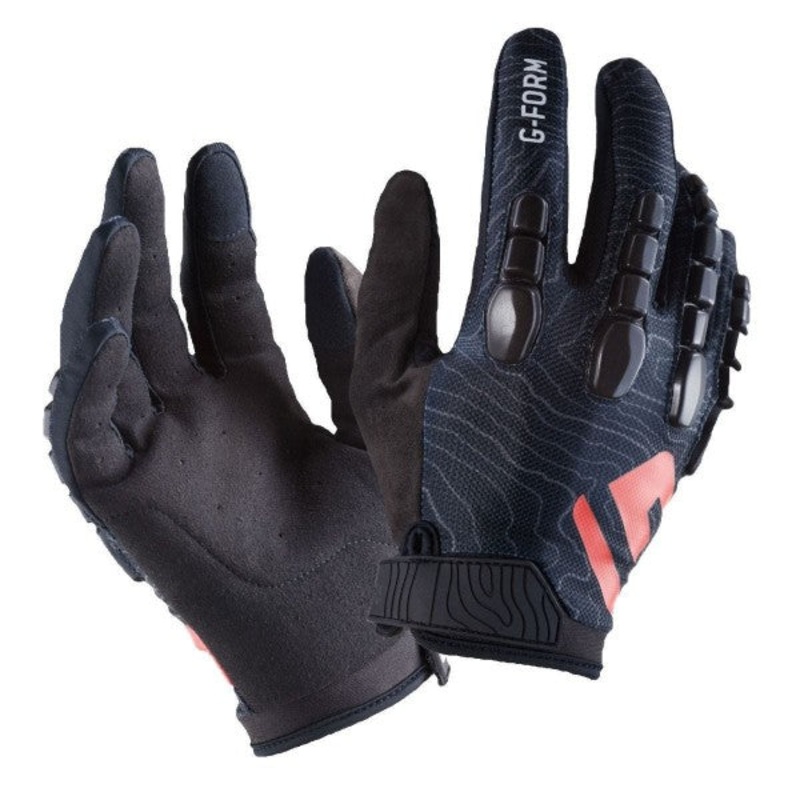 G-Form Pro Trail Black/Black Topo Gloves Black / Black