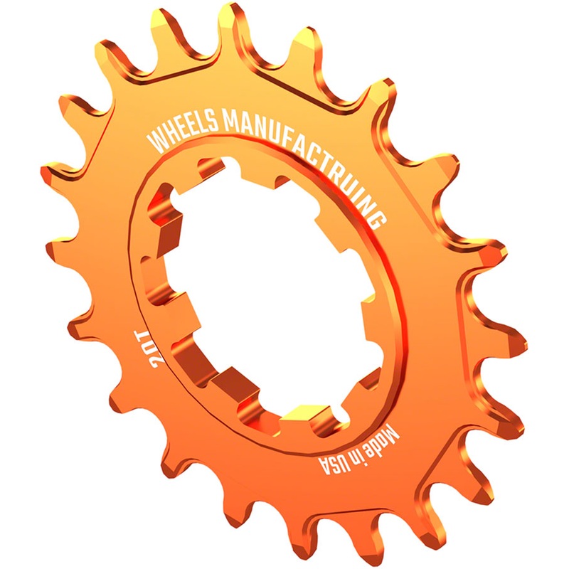 Wheels Manufacturing SOLO-SPEED Cog – 20t, Fits SOLO-SPLINE and SOLO-XD kits, Orange