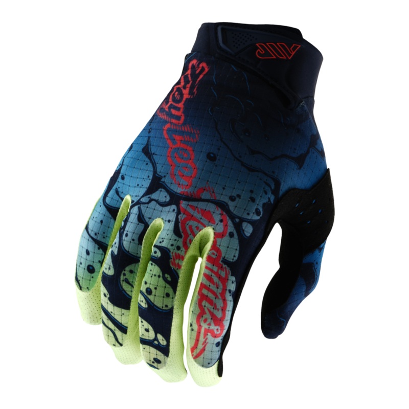 Troy Lee Designs Air BMX Race Gloves-Drip Glo Yellow/Dark Navy Adult Small