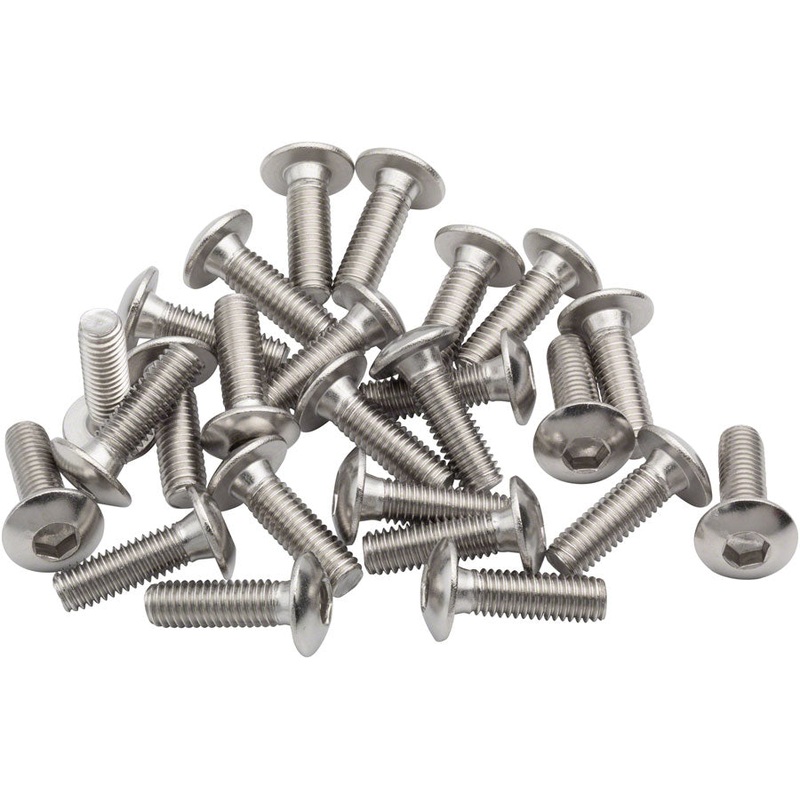 BikeFit Cleat Screws, 25-Pack, 16mm, Universal / Look / Shimano Compatible, 4mm Hex, M5 X 0.8