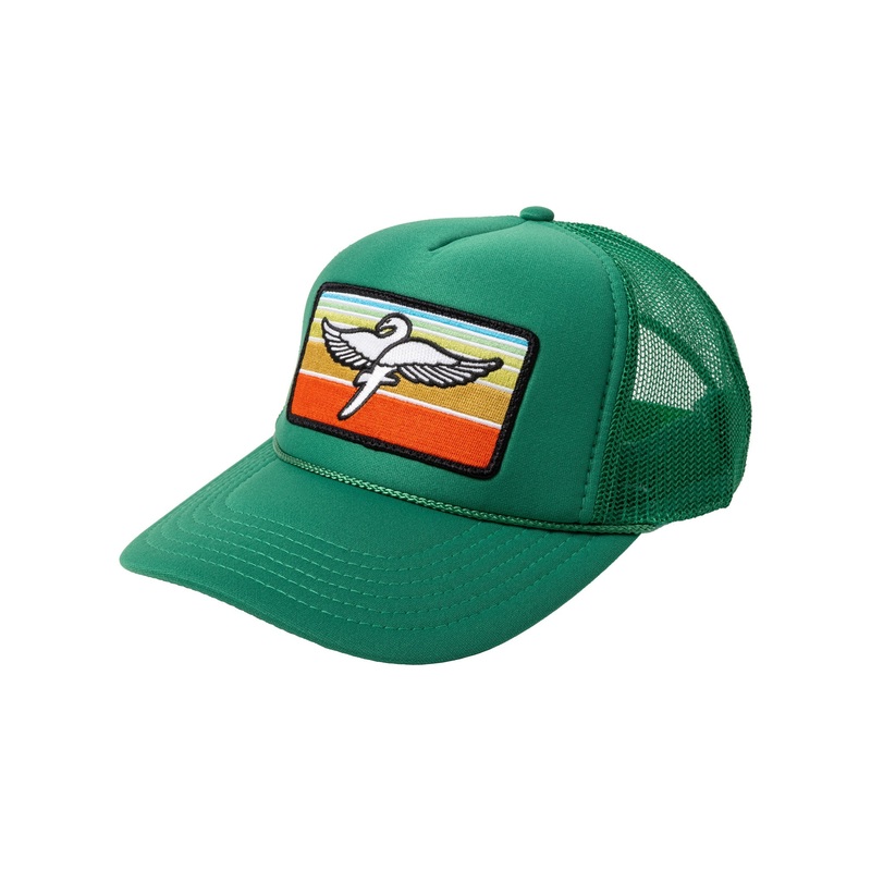 Fairdale Swan Trucker Hat (Kelly Green w/ Sunrise Patch) Kelly Green