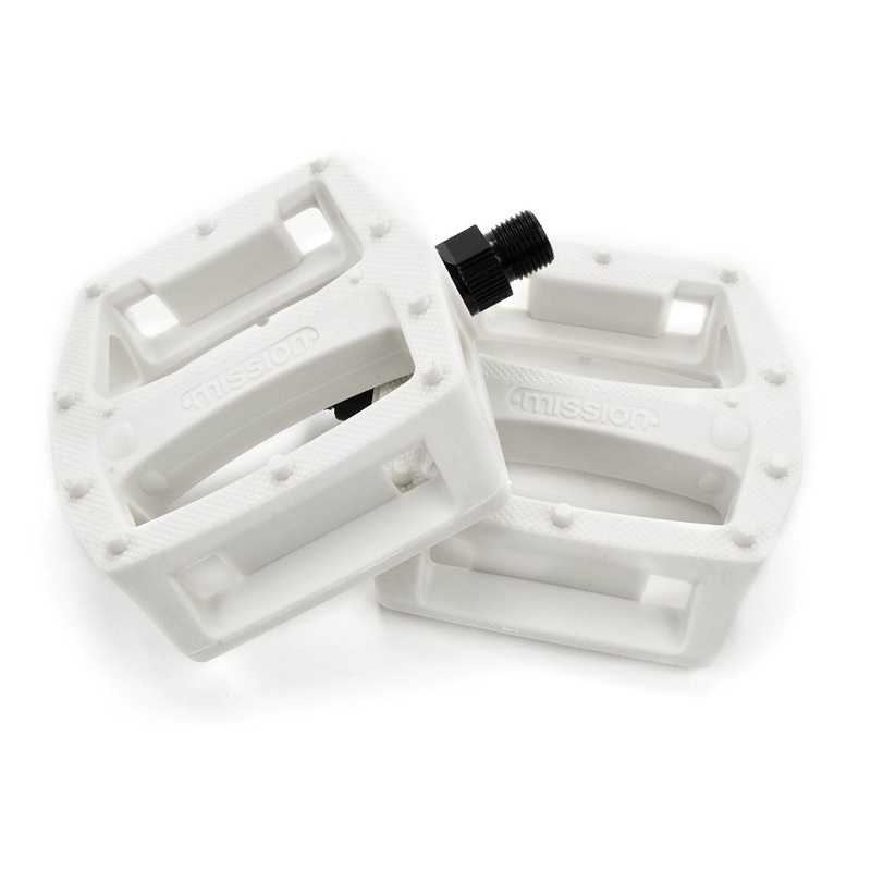 Mission BMX Impulse PC Platform Pedals – 9/16″ – White