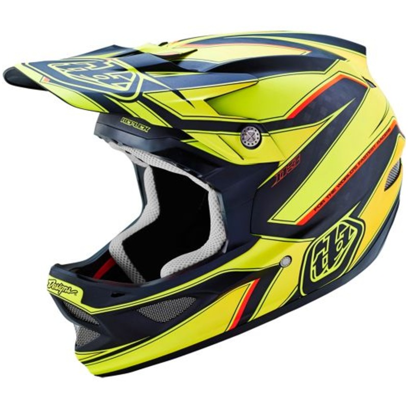 Troy Lee D3 Carbon Helmet-Reflex Yellow X-Small