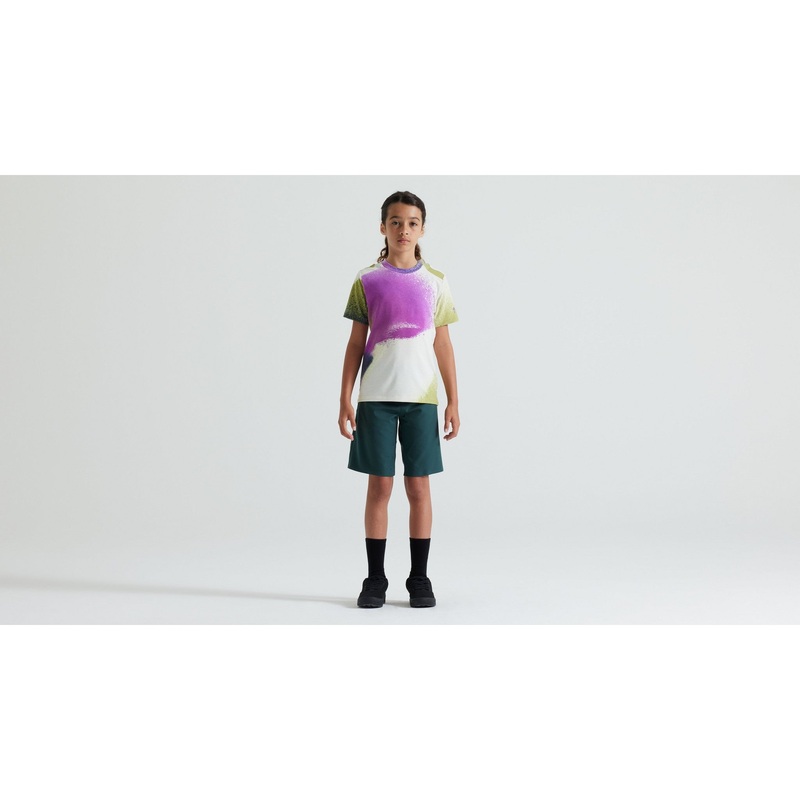 Youth Short Sleeve Trail Jersey Dove Grey Spray S