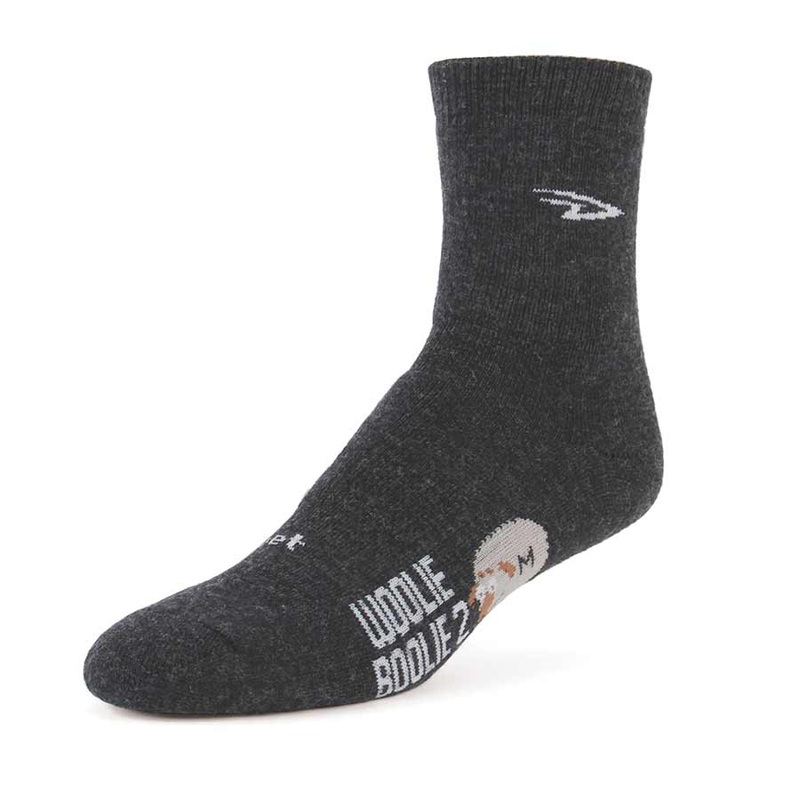 DeFeet Woolie Boolie 4″ D-Logo Socks 7-9 Charcoal