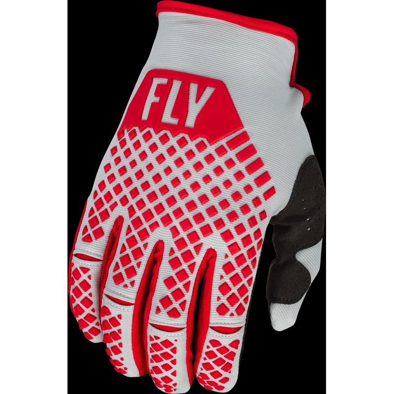 FLY RACING Kinetic Gloves Red/Grey Md