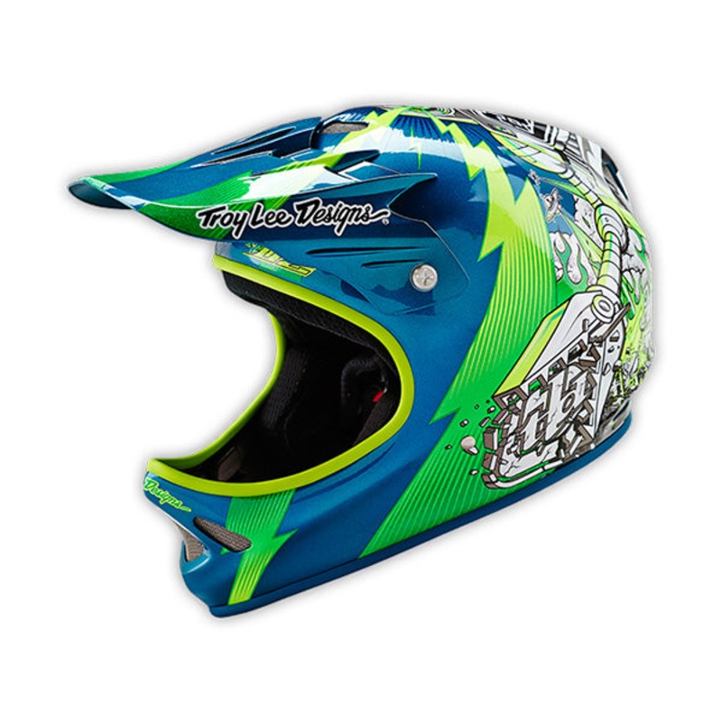 Troy Lee D2 Invade Helmet-Green X-Small/Small