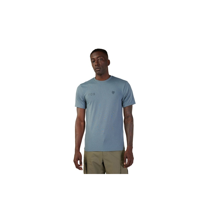 Fox Racing Wordmark Short Sleeve Tech Tee Citadel Blue Small