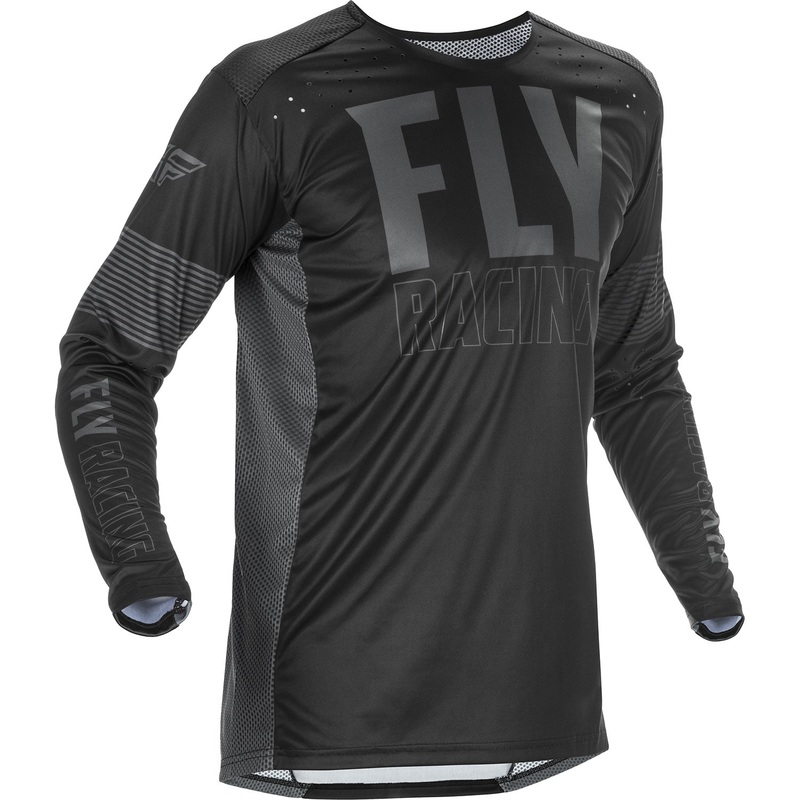 Fly Racing Lite BMX Race Jersey-Black/Grey Adult Large