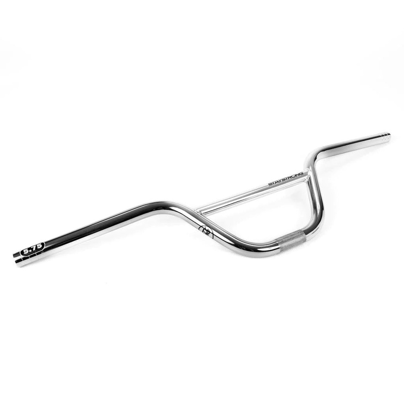 Stay Strong Chevron Cruiser V2 Chromoly BMX Race Handlebars-Chrome 5.75″