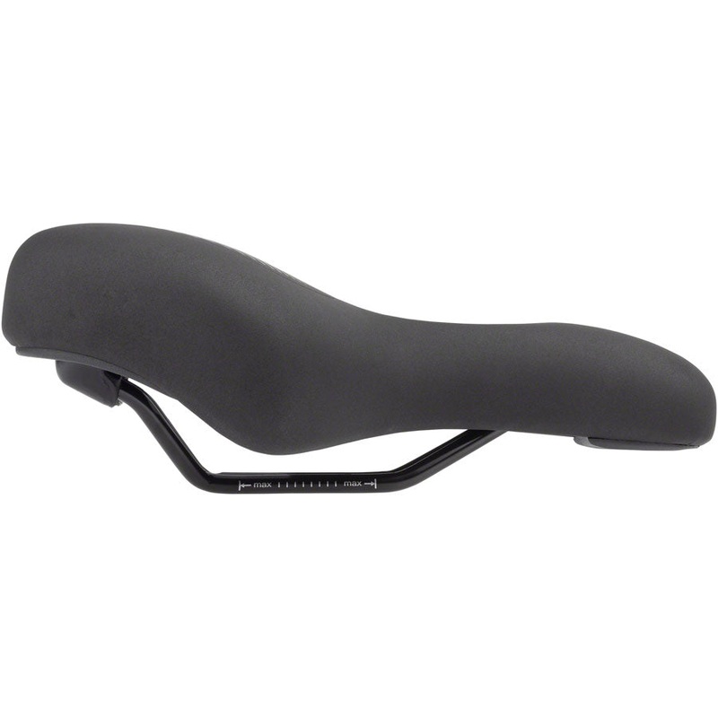 MSW Women’s Saddle – Memory Foam, Soft Touch Cover, Steel, Black