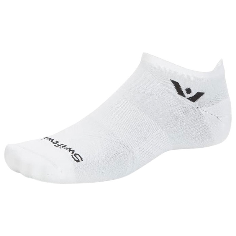 Swiftwick Aspire No Show Socks – Circuit White XLarge