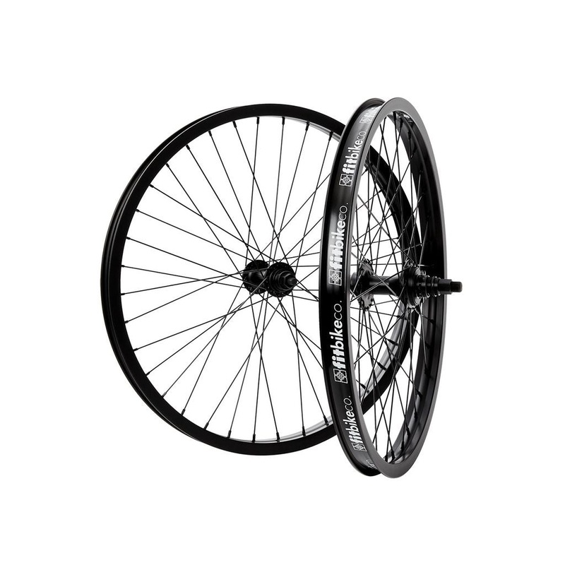 Fit Bike Co 22 Inch Cassette Wheel Set Black Right Hand Drive