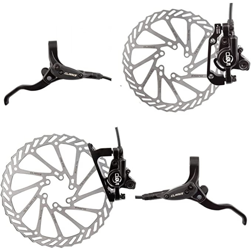 Clarks Clout-1 Hydraulic Brake set Front + Rear Pre-bled + rotor Included – Live4bikes