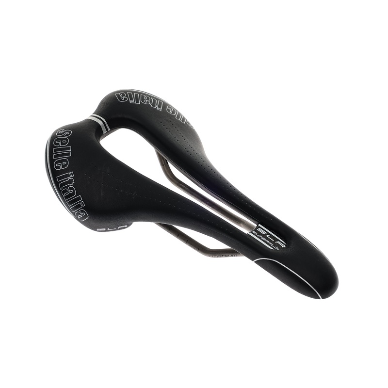 Selle Italia SLR Superflow Carbon Saddle 145mm Titanium Rails Black