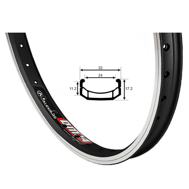 Alex DM24 Rim 24 Inch (507 mm) Black 36 Hole Braking