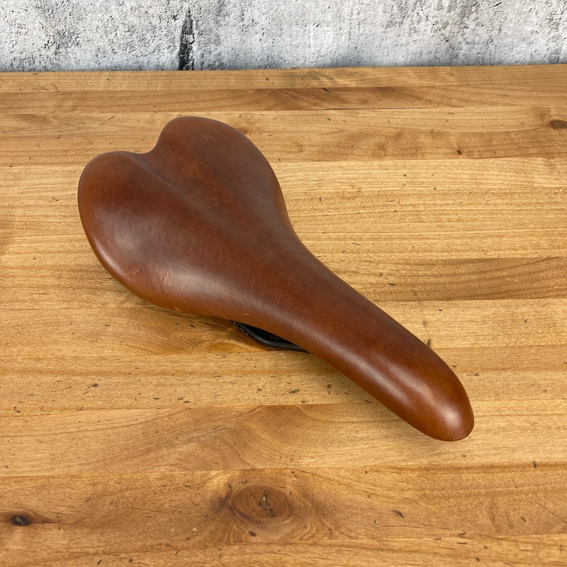 Fortune 7x7mm Alloy Rails Brown 138mm Cycling Saddle 315g