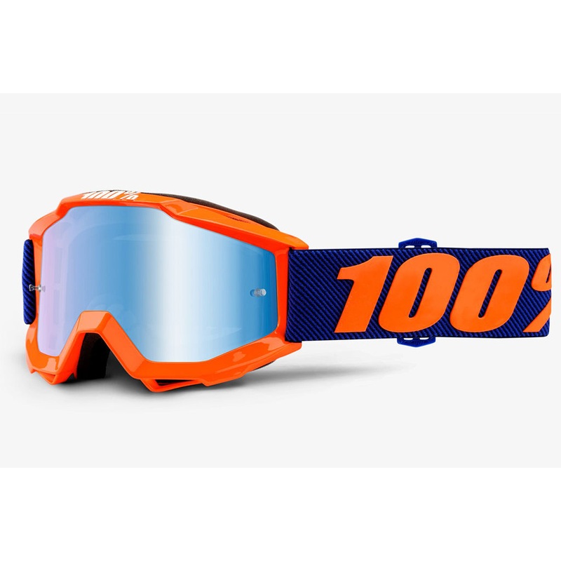 100% Accuri Youth Goggles-Origami-Mirror Blue Lens