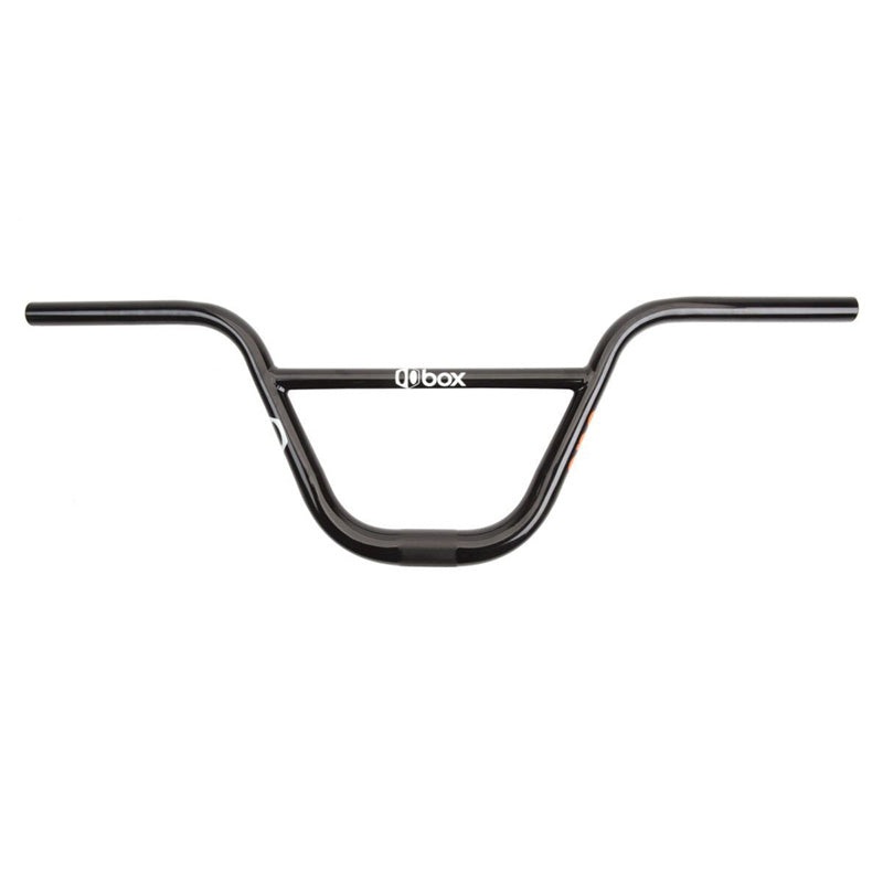 Box One Flat Triple Tapered Chromoly Handlebar-8″ Black