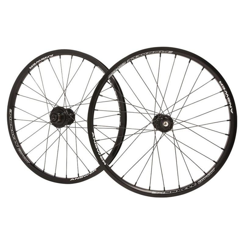 Answer Pinnacle Expert Plus BMX Race Wheelset-20×1.50″ Black