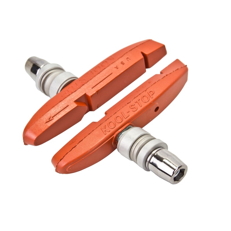 Kool Stop Supra 2 Threaded Brake Pads / Shoes – Salmon – USA Made