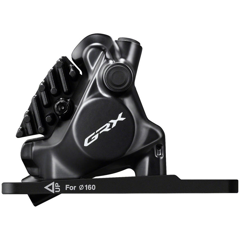 Shimano GRX BR-RX820 Hydraulic Disc Brake Caliper – Front Flat-Mount W/Bracket 140/160mm Rotor Assembled 160mm