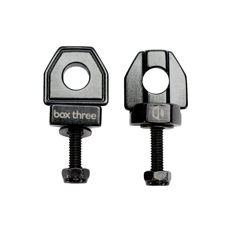 Box Three 3/8″ BMX Chain Tensioners – Pair – Black