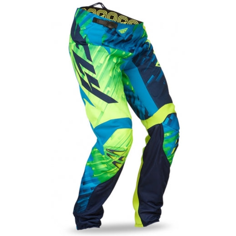 Fly Racing 2015 Glitch Bicycle Race Pants-Blue/Hi-Vis Youth 18