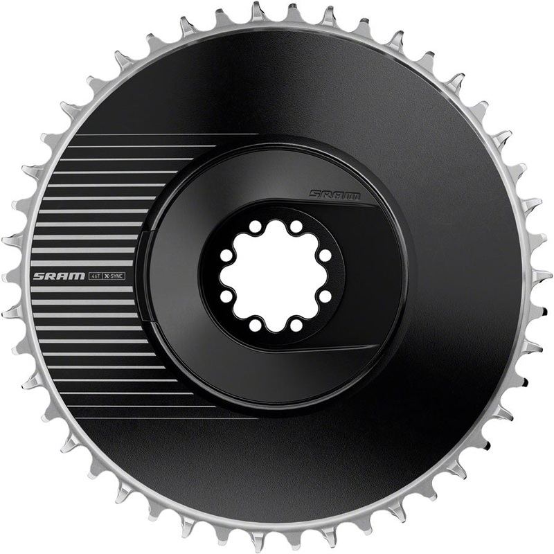 SRAM RED Aero X-Sync Direct Mount Chainring – 46t, 12-Speed, 8-Bolt Direct Mount, 6.5mm Offet, Black, E1