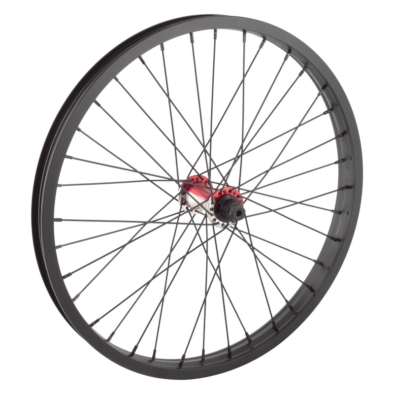 Alienation x Shadow Definitive Front Wheel Black w/ Crimson Rain Hub