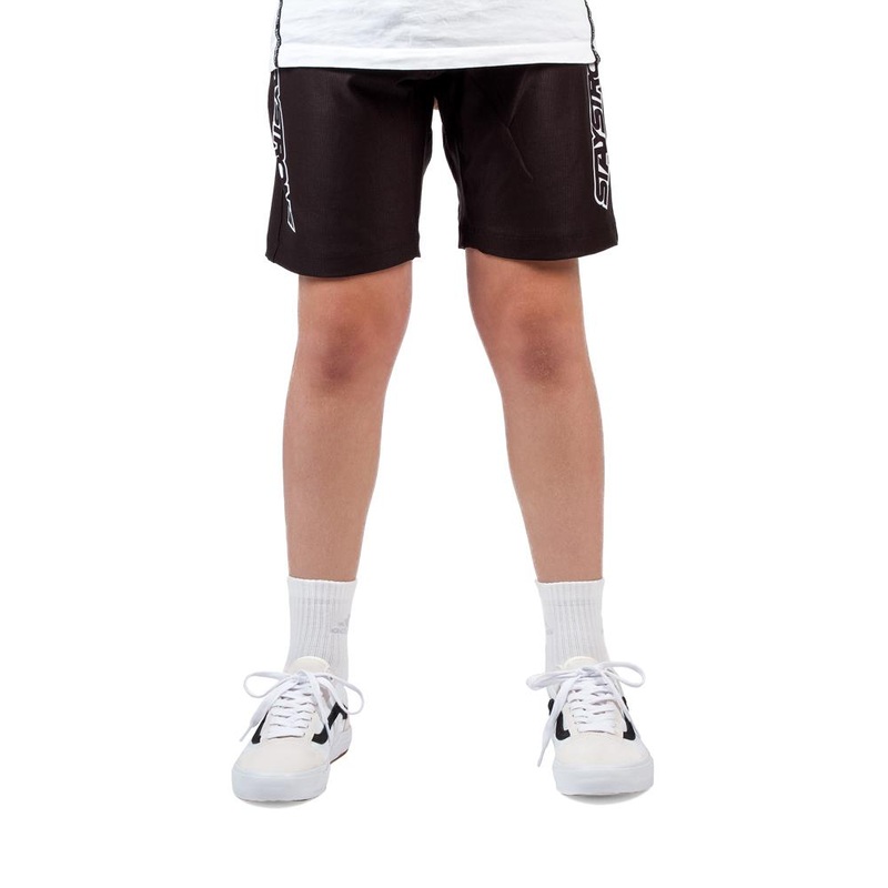 Stay Strong Youth V3 Race Shorts – Black/White 28″