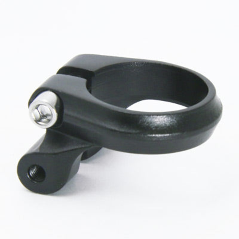 Uc Seat Clmp W/Rack Mnt,28.6 Alloy,Blk,W/Threaded Eyelets Rack Mount Seatpost Clamp Ultracycle Seatposts NA Black