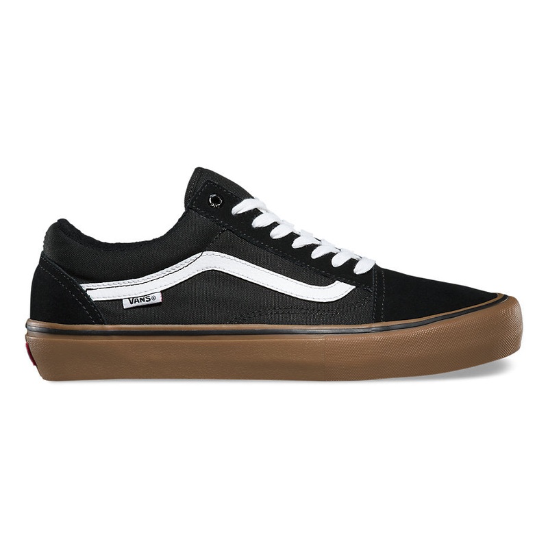 Vans Old Skool Pro Shoes-Black/Gum/White 6.5