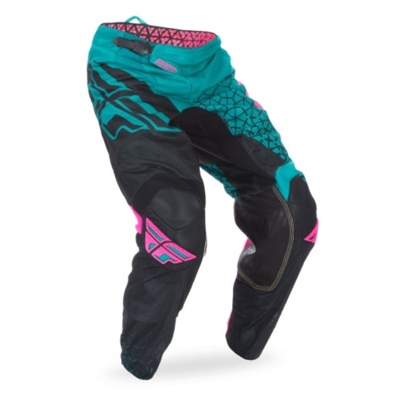 Fly Racing 2016 Kinetic Mesh Trifecta Pants-Teal/Pink/Black Youth 26