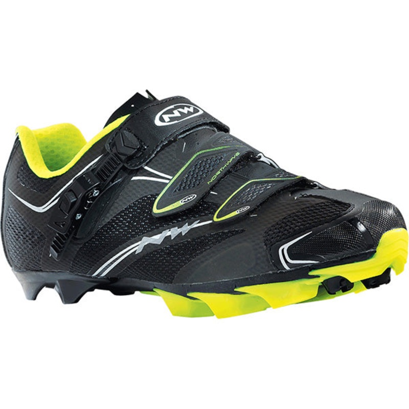 Northwave Scorpius SRS Clipless Shoes-Black/Fluorescent Yellow 37 Euro