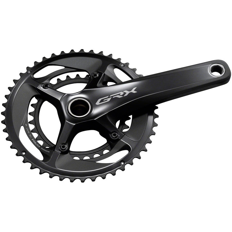 Shimano GRX FC-RX810-2 Crankset – 170mm 11-Speed 48/31t 110/80 BCD Hollowtech II Spindle Interface BLK