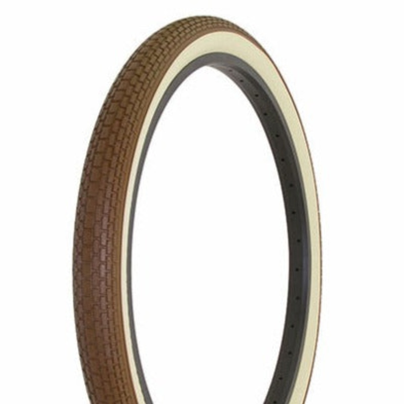 26×2.125 Duro Westwind Brick Tread Tire – Brown w/ Cream Sidewall