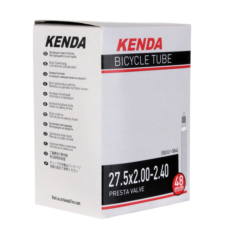 Kenda Butyl Tube 27.5 (650b) x 2.0-2.4″ PV/48mm – Each