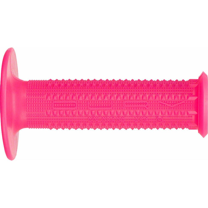Oury Pyramid BMX grips – Flanged – Neon Pink – USA Made