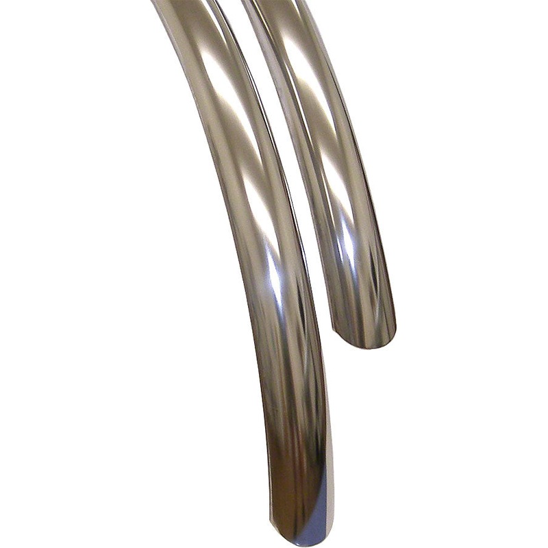 Velo Orange Stainless Steel 700c x 45 Fender Set: Stainless Steel (700c x 25-35)